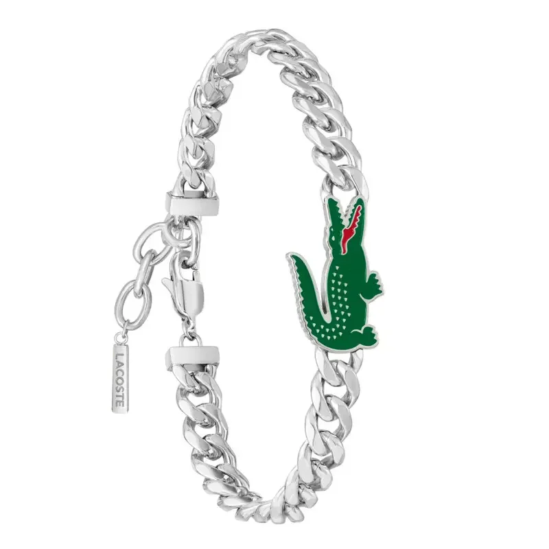 Lacoste Men's Arthor Jewelry Stainless Steel Adjustable Bracelet.
