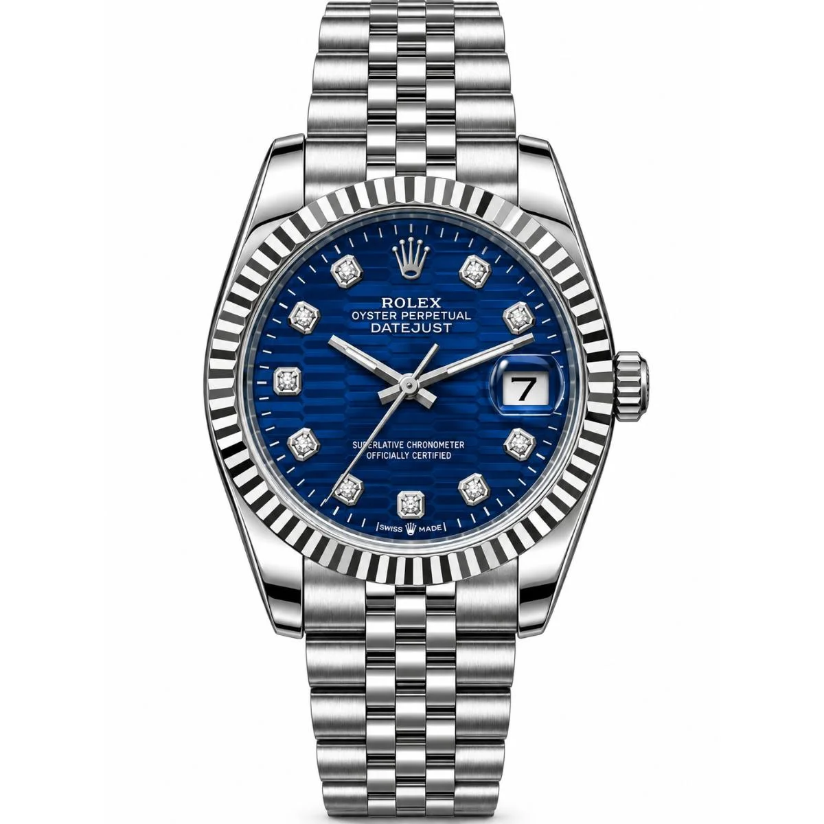 Rolex Datejust 41mm Automatic Blue Stone Dial Watch For Men