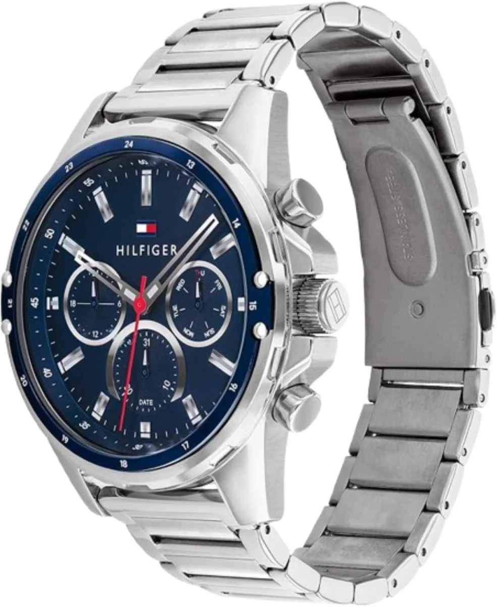 Tommy Hilfiger Men's Quartz Stainless Steel and Bracelet Sporty Watch, Color: Silver (Model: 1791788) - image 3