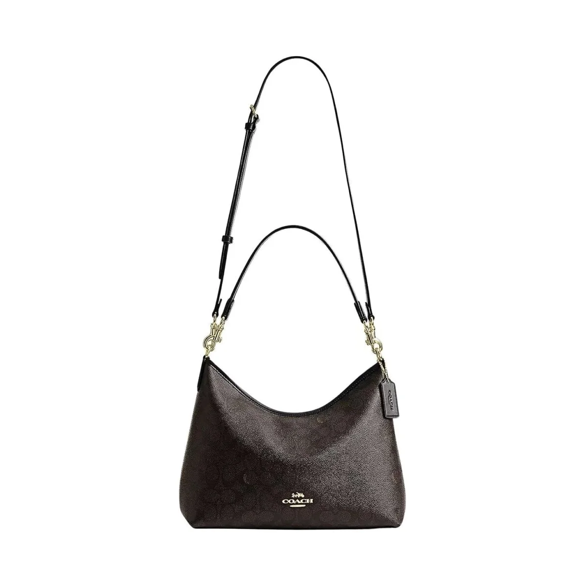 حقيبة كتف نسائية من COACH - ألوان الذهبي والجوزي والأسود (موديل cv975 imxaq)