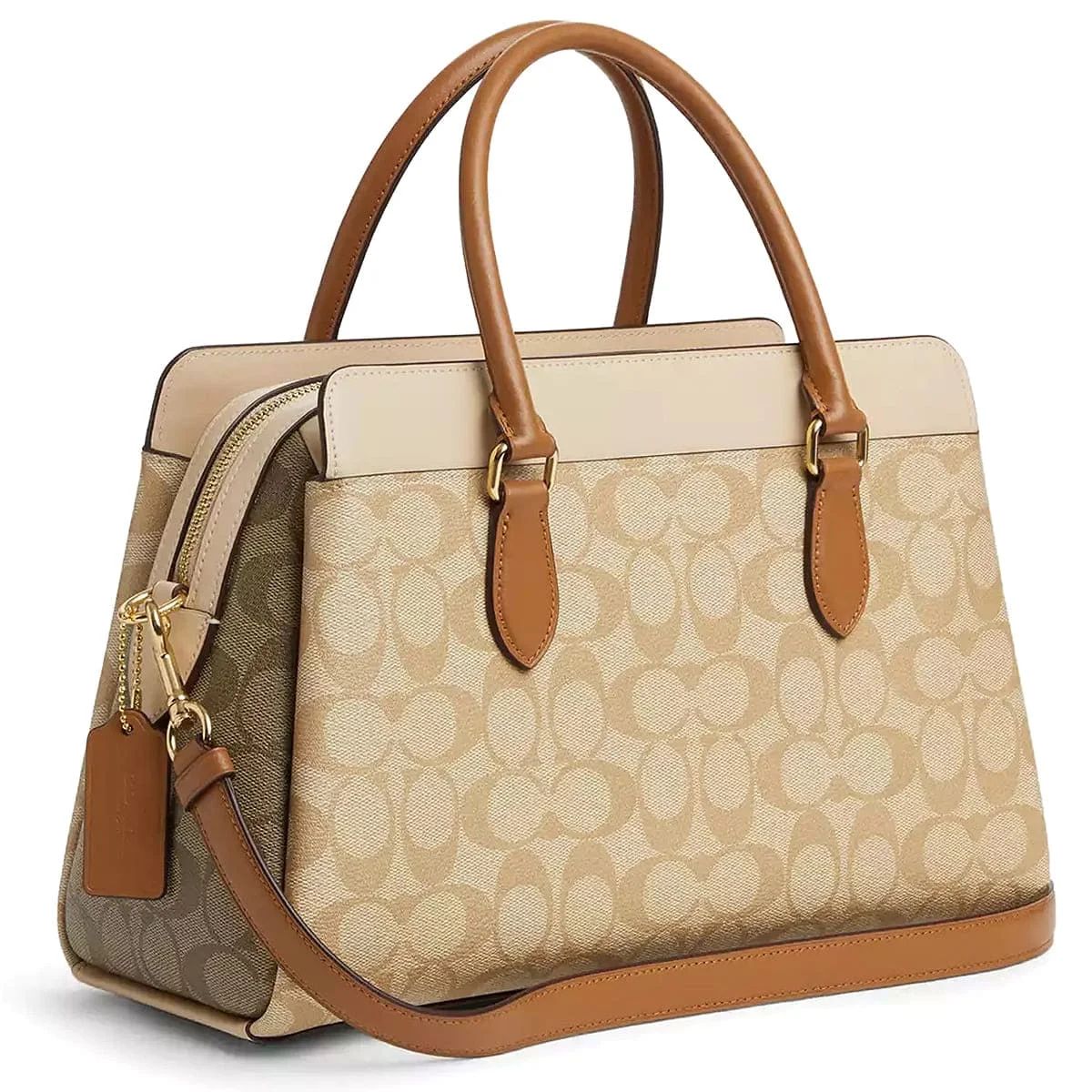 حقيبة كروس بودي نسائية من COACH بلون كاكي فاتح وكاكي متعدد الألوان (موديل CS553 IMWQ4)