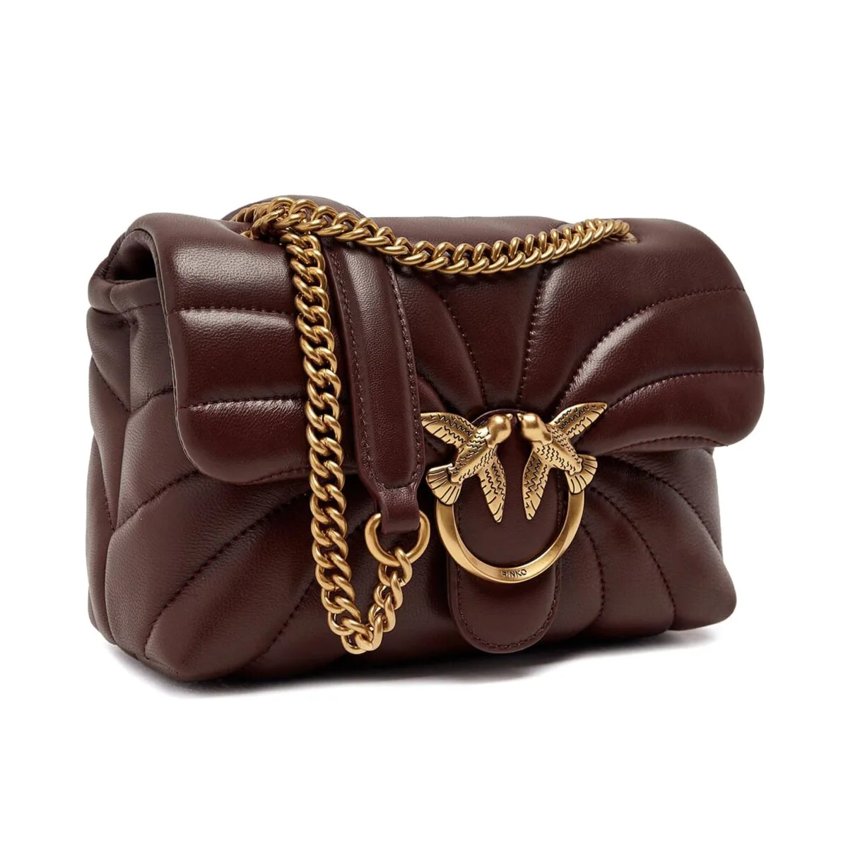 حقيبة كتف نسائية من بينكو (Pinko) بلون عنابي - يمكن ارتداؤها بنمط كروس بودي (Cross Body) - موديل 100038A1Exl86Q