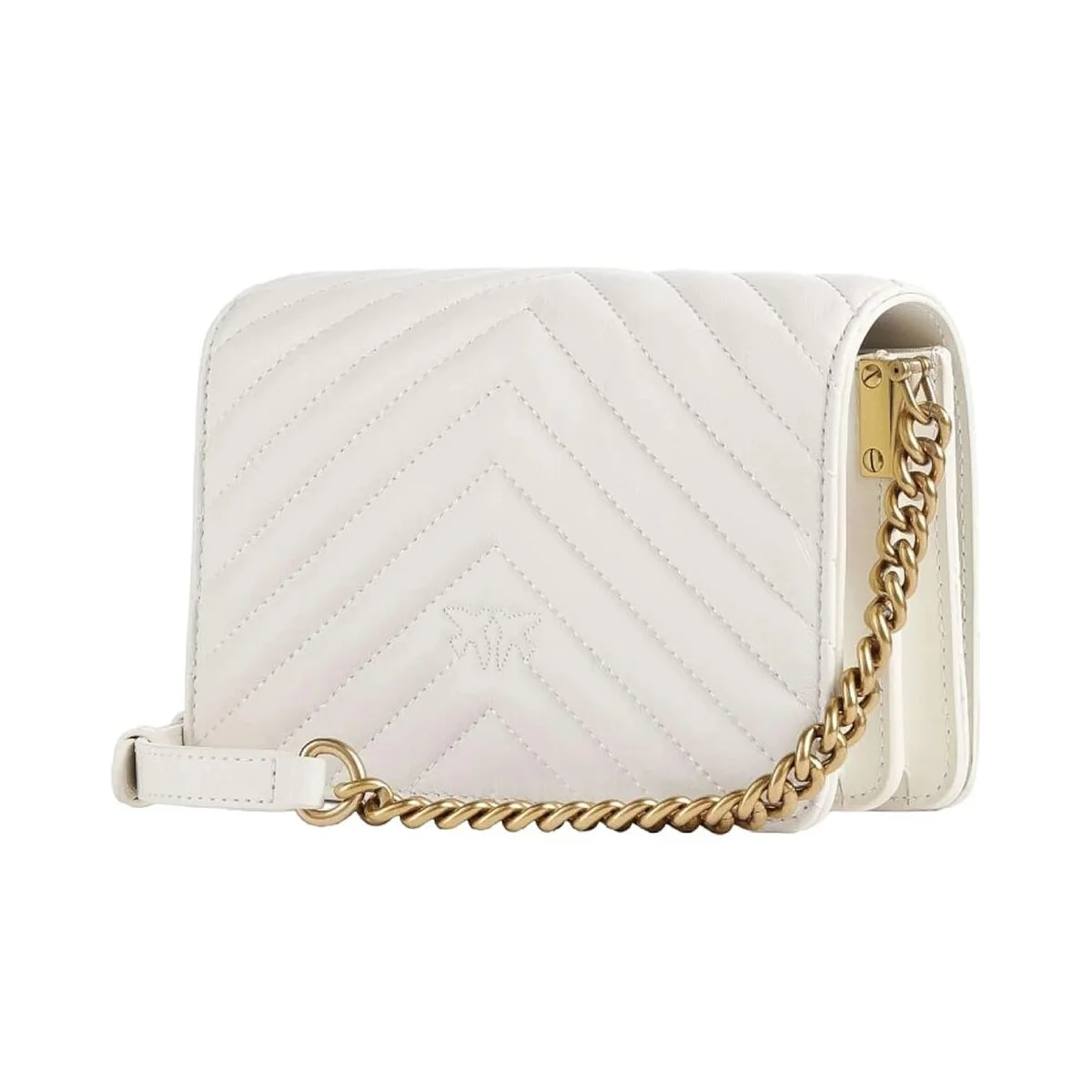 حقيبة كتف نسائية من بينكو (Pinko) باللون الأبيض - يمكن ارتداؤها بنمط كروس بودي (Cross Body) - موديل 100063A0Gk Z14Q