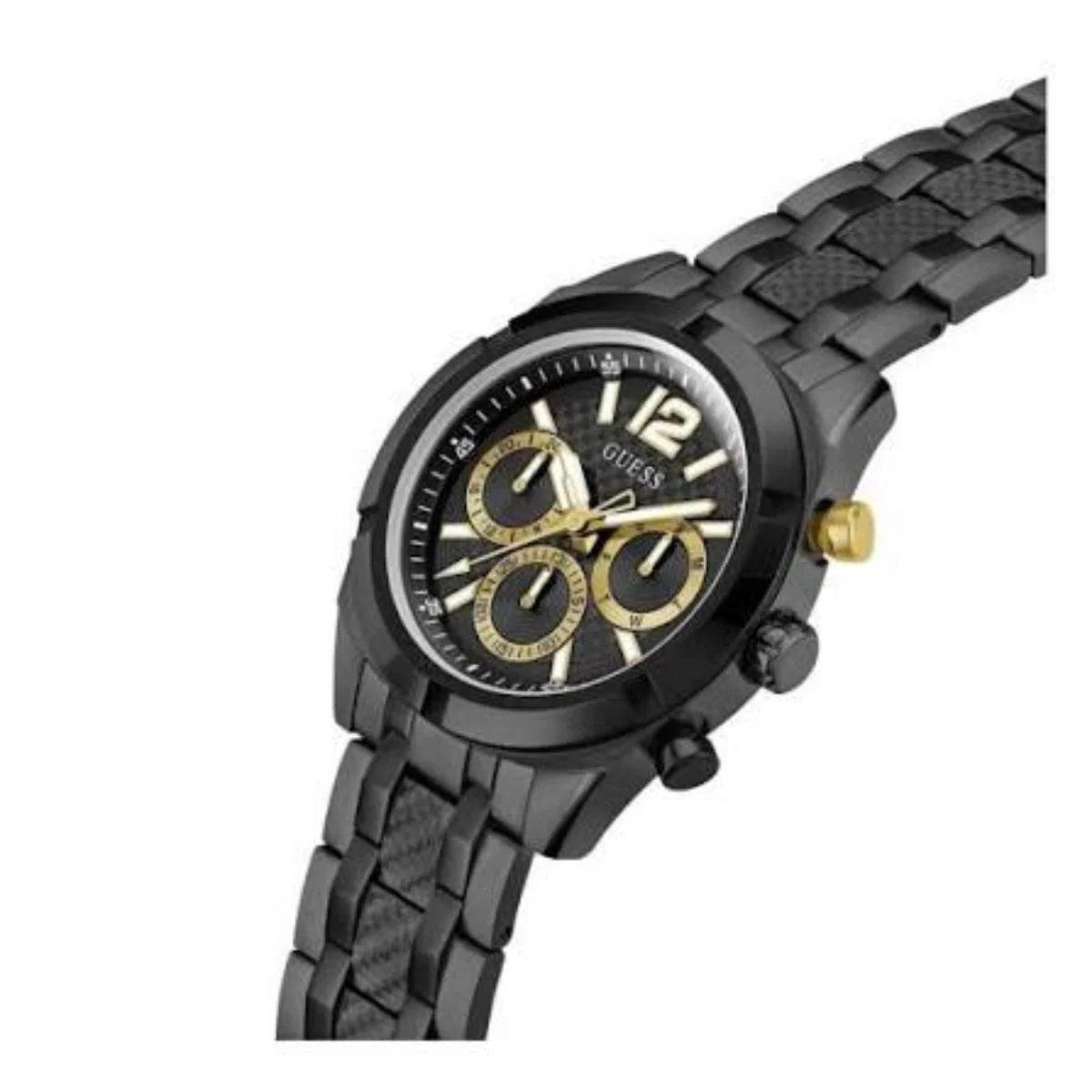 ساعة Guess Resistance للرجال أسود بالكامل GW0714G4
