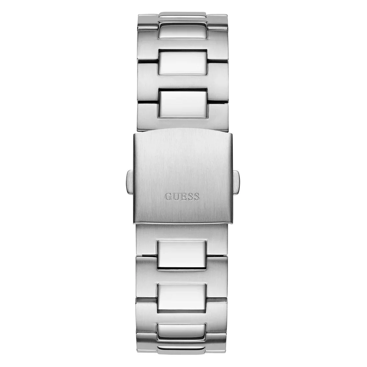 ساعة Guess Dashboard للرجال فضي بمينا أسود GW0798G1