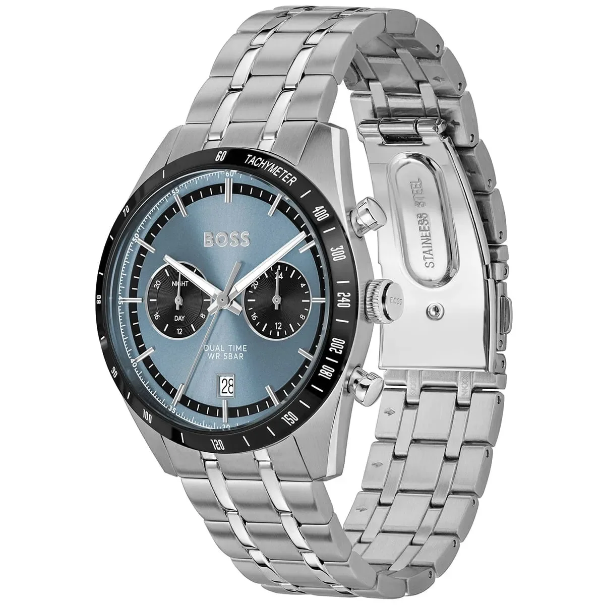 Hugo Boss Watch For Men Silver Band & Blue Dial 1514286 - image 3
