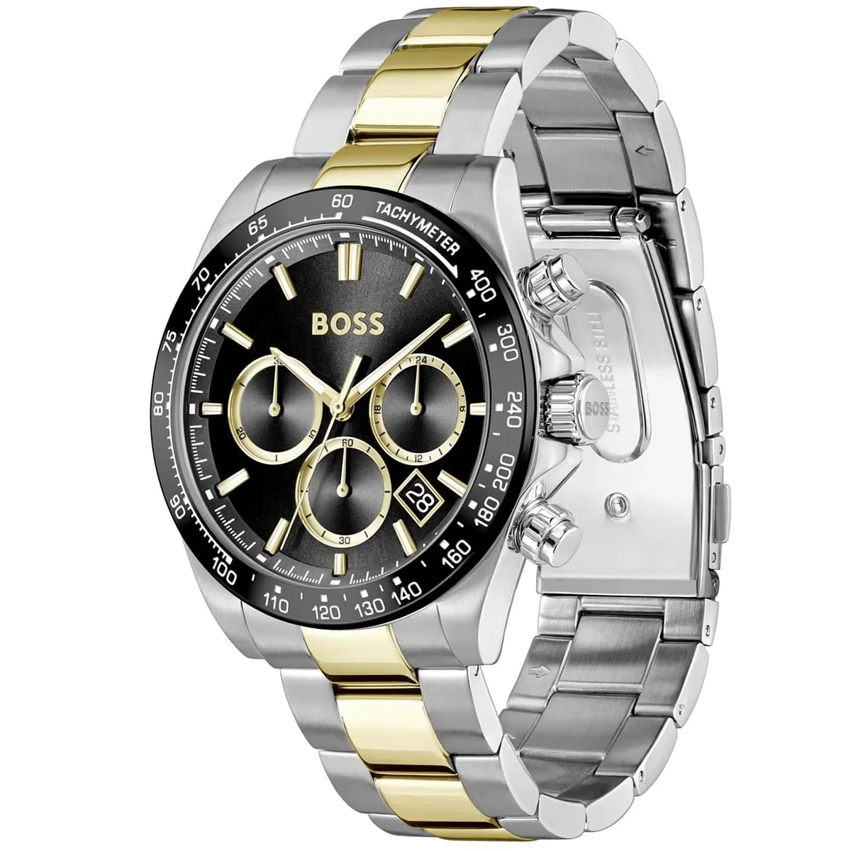 Hugo Boss Watch For Men Two-Tone Strap Black Dial 1514269 - image 3