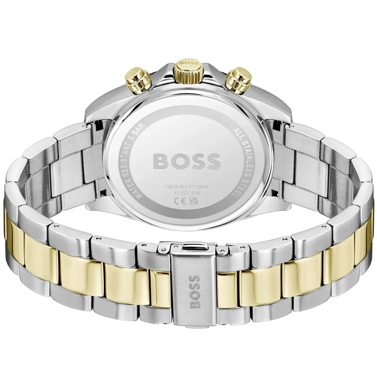 Hugo Boss Watch For Men Two-Tone Strap Black Dial 1514269 - image 4