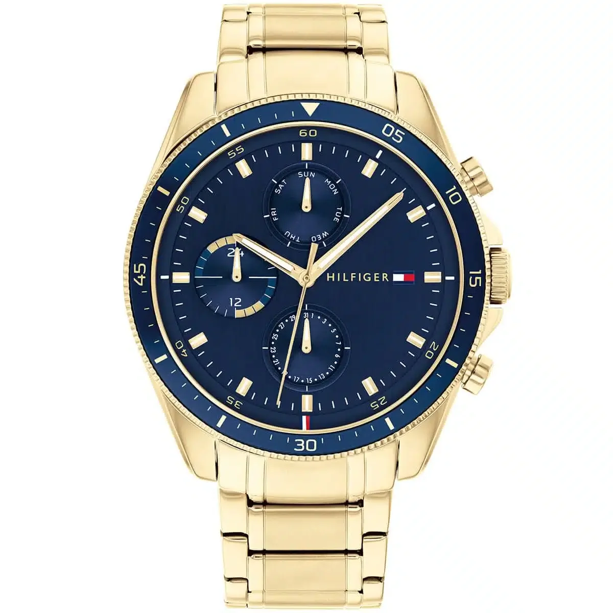 Tommy Hilfiger Classic Men’s Watch 1791834– Blue Dial, Gold Strap