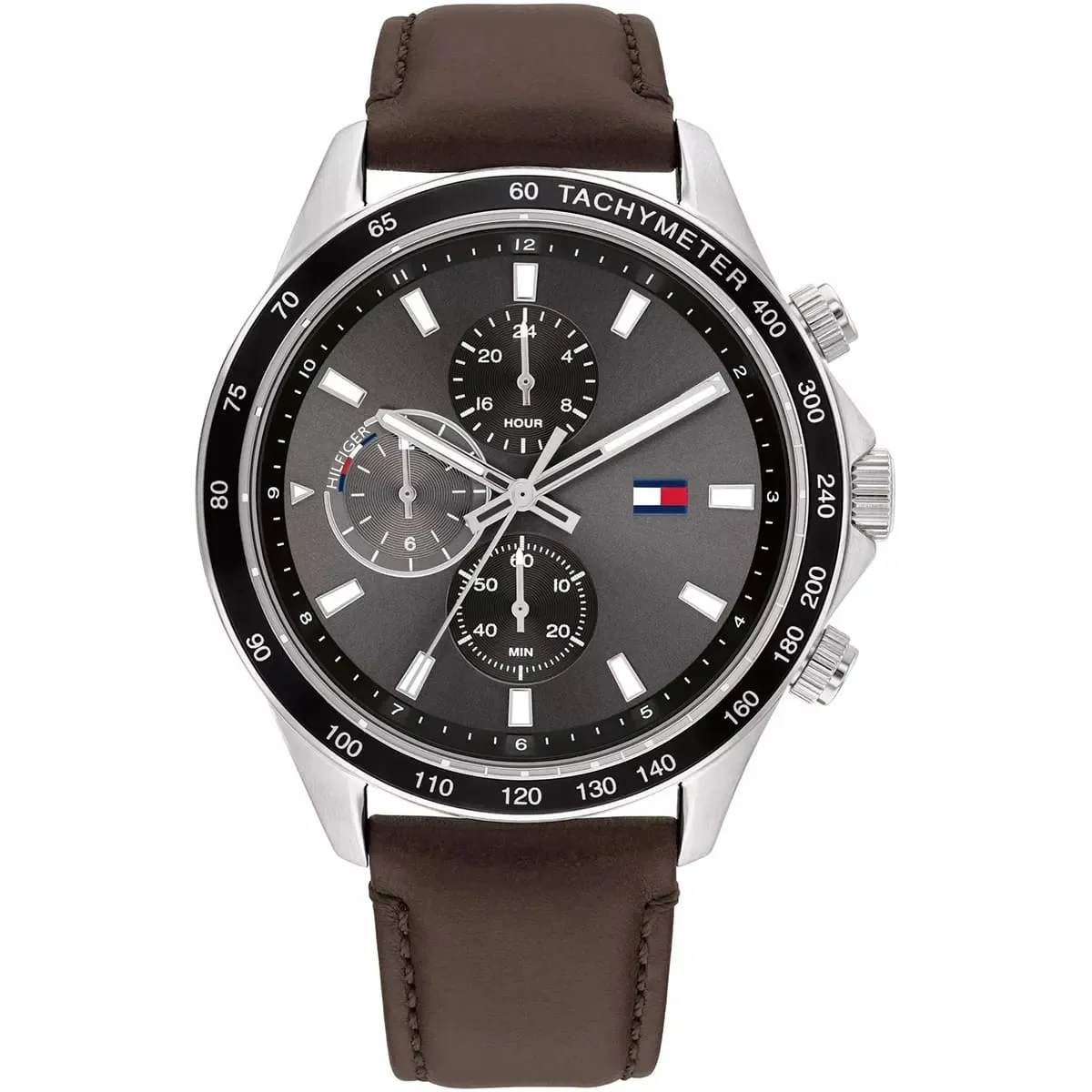 Tommy Hilfiger Classic Men’s Watch 1792015– Gray Dial, Brown Strap