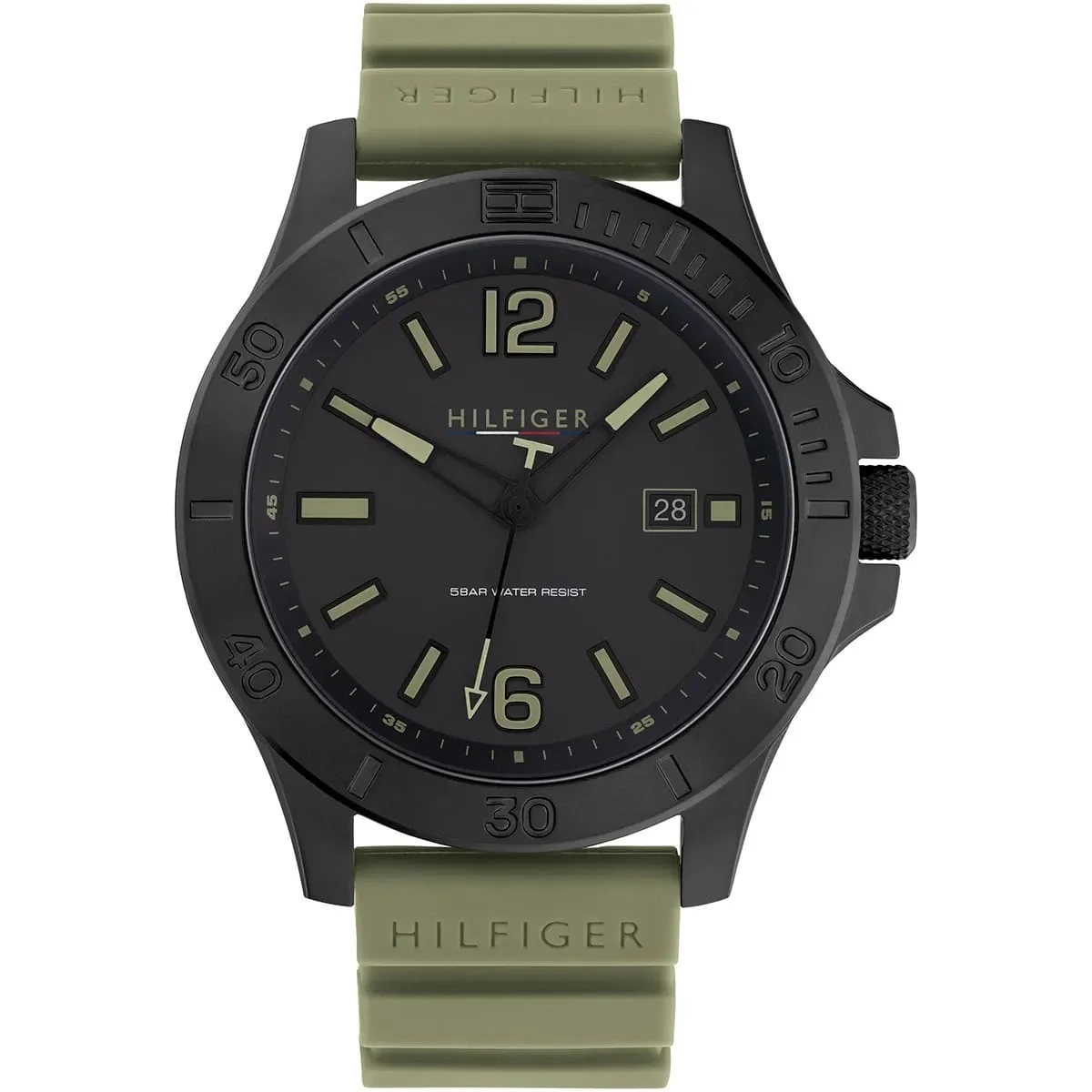 Tommy Hilfiger Classic Men’s Watch 1791992– Black Dial, Green Strap