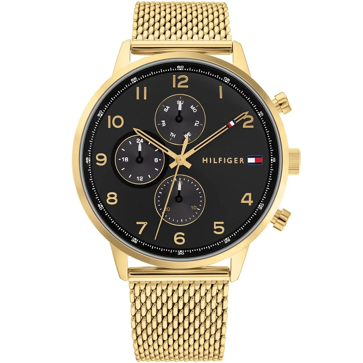 Tommy Hilfiger Classic Men’s Watch 1791989– Black Dial, Gold Strap