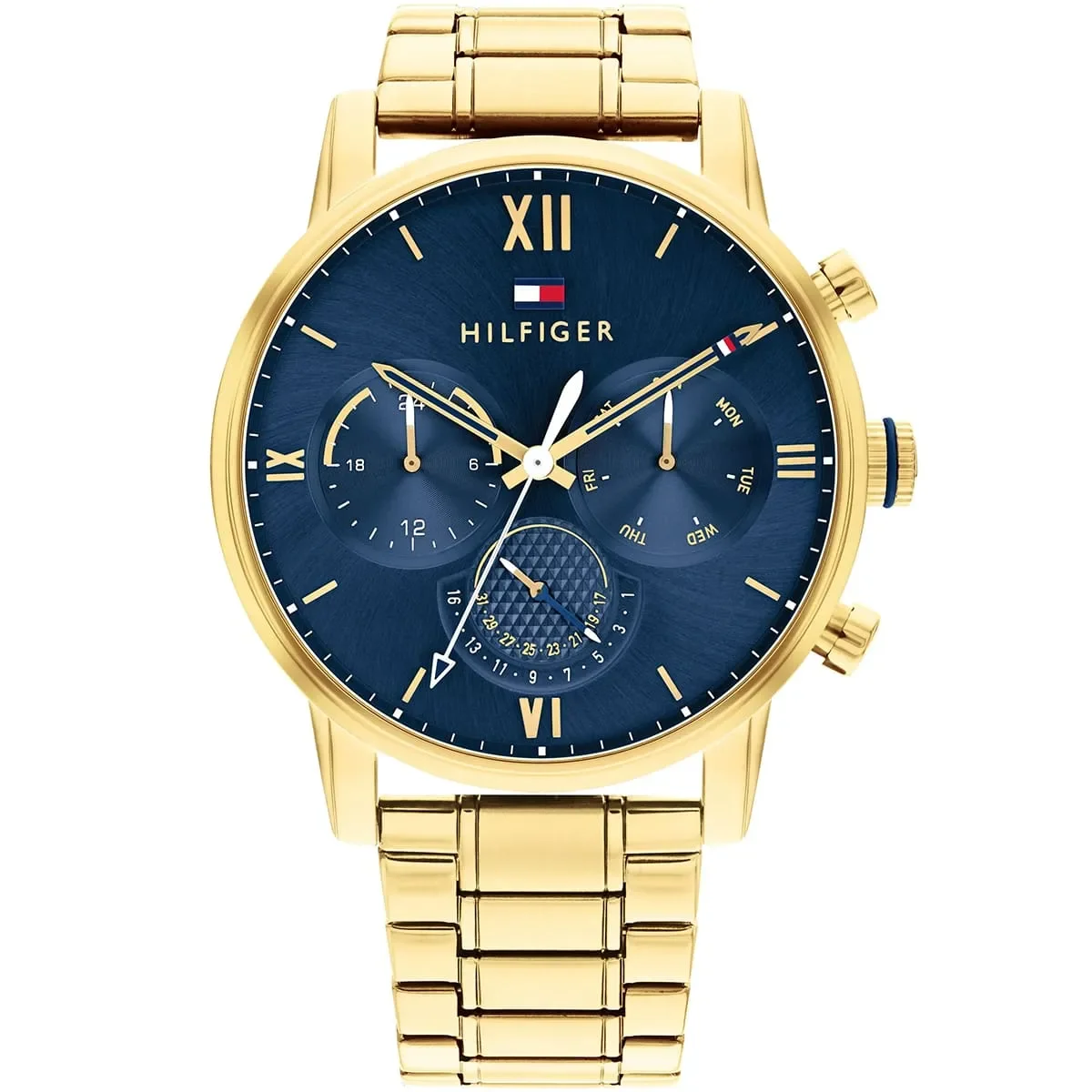 Tommy Hilfiger Classic Men’s Watch 1791880– Blue Dial, Gold Strap