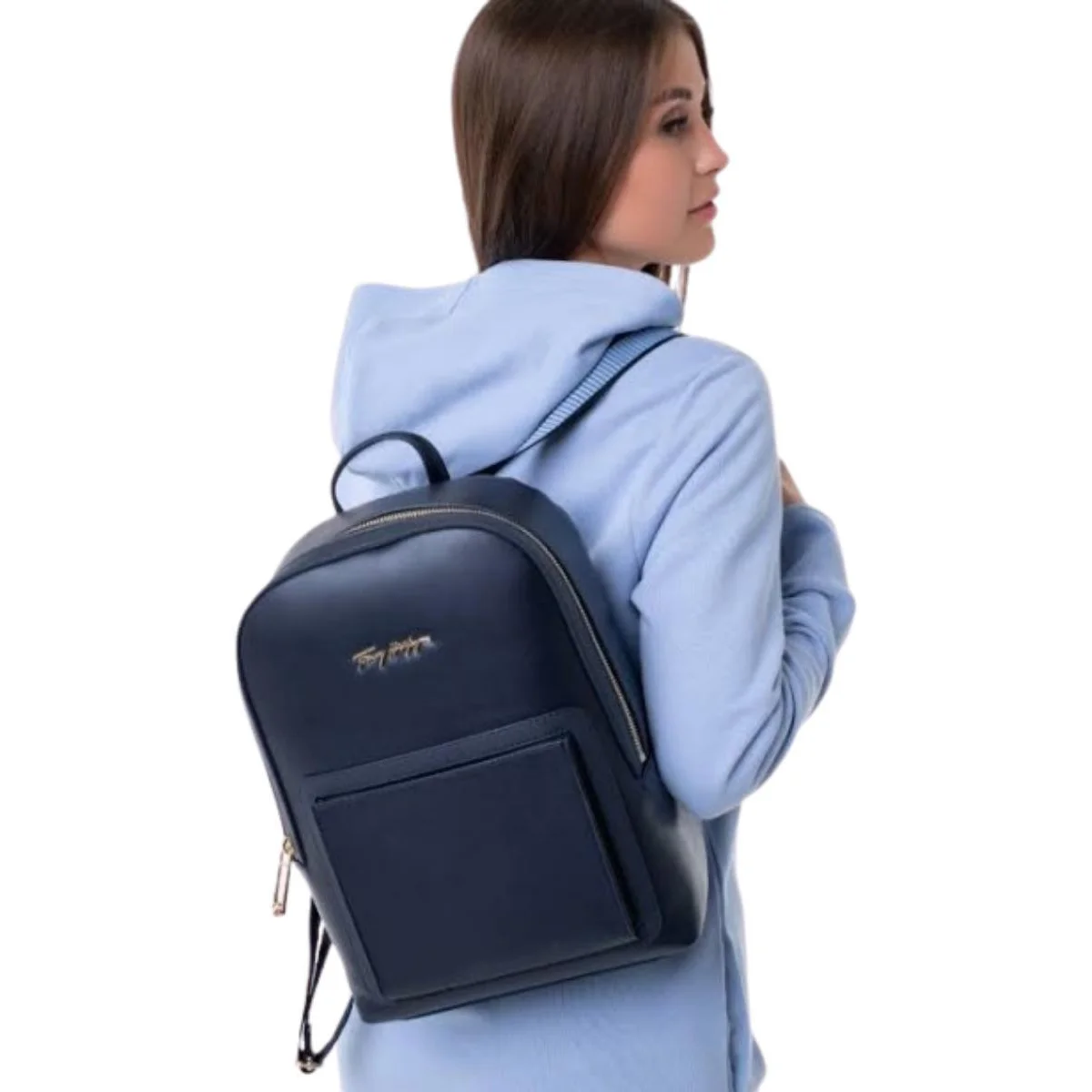 شنطة ظهر تومي هيلفيغر نسائية كحلي بتصميم AW0AW12317Dome