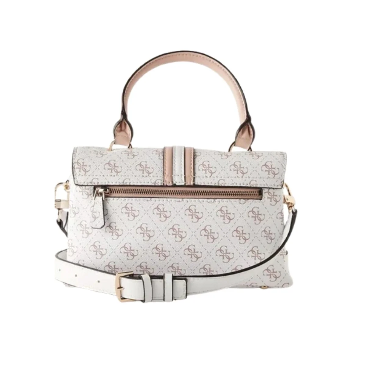GUESS Kasinta Mini Top Handle White Logo Bag SG840577-WML