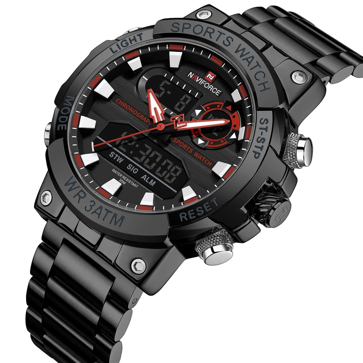 Naviforce Men’s Analog Digital Watch NF9237-B-R-B