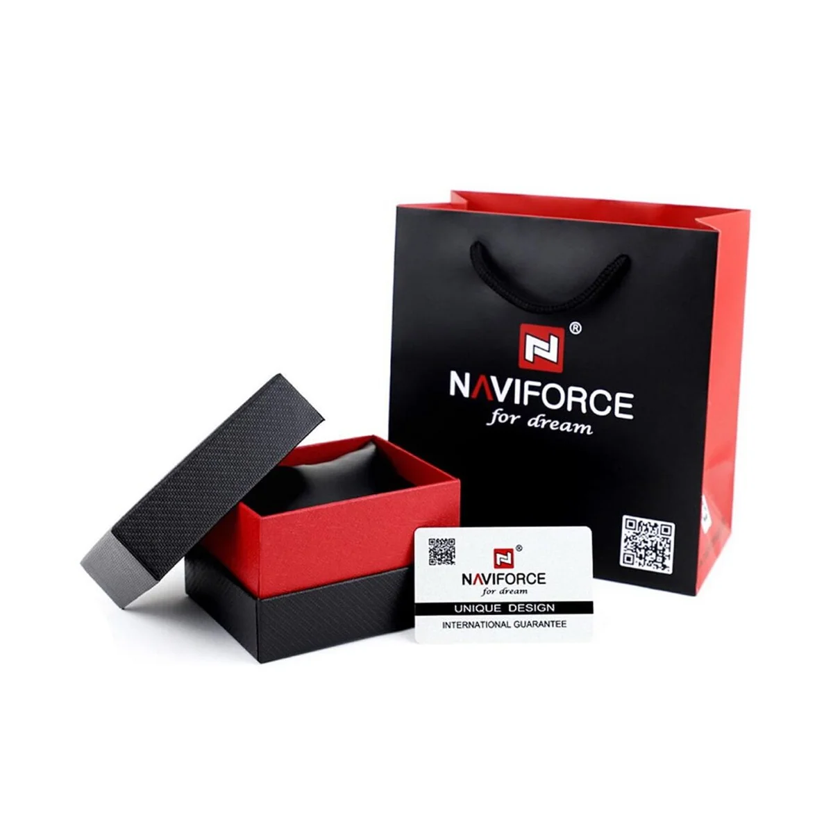 Naviforce Chronograph Trendy Rubber Strap Men's Watch NF8037-RG-B-B