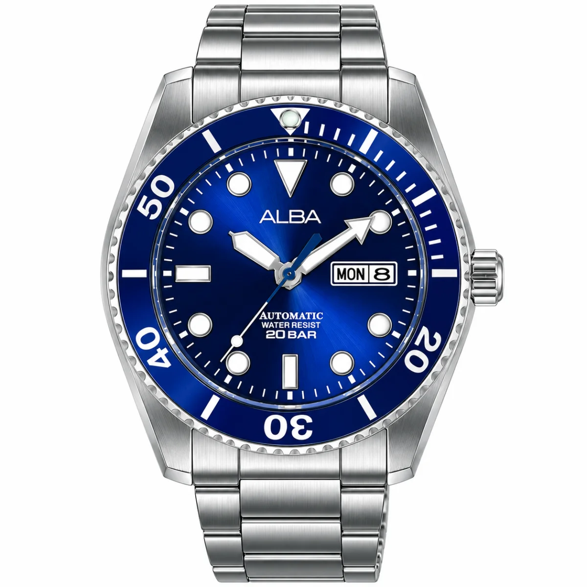 Alba Active Men's Blue Dial Stainless Steel Automatic Watch AL4359X1
