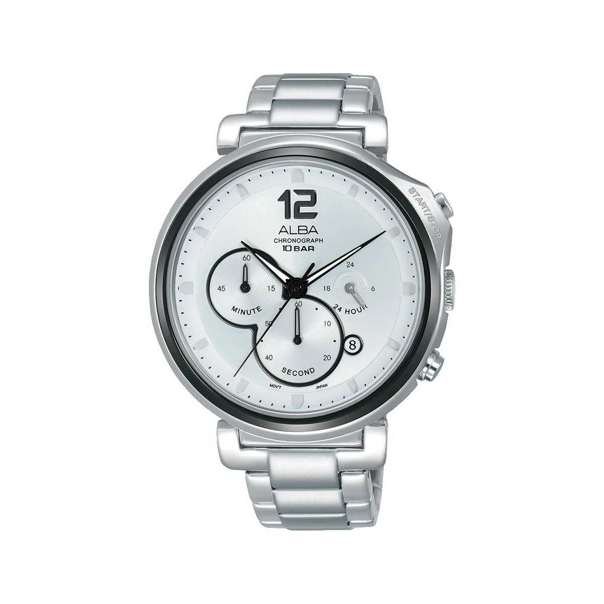 Alba Flagship Signa Men's Silver Dial Stainless Steel Chronograph Watch AT3E15X1