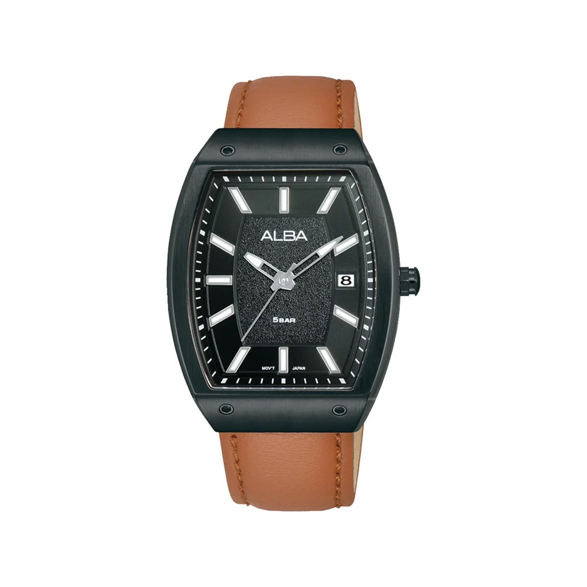Alba Active Men's Black Dial Light Brown Leather Watch AG8N19X1