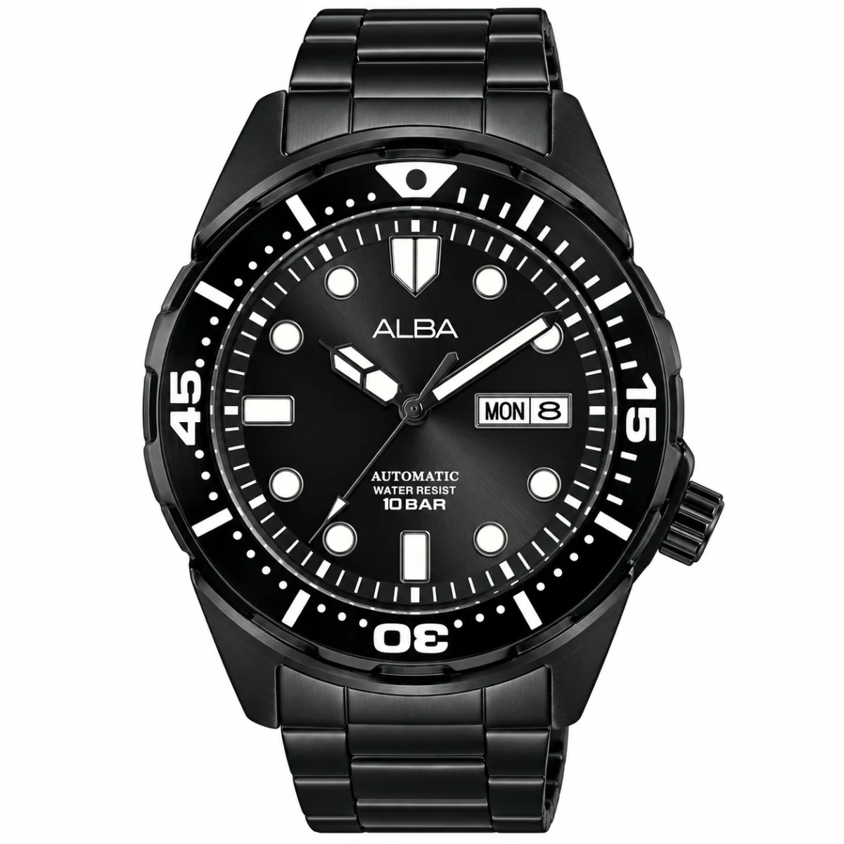 Alba Active Men's Dark Grey Dial Stainless Steel Automatic Watch AL4367X1